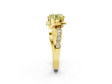 Yellow gold Fancy Yellow Round  Solitaire Twisted Band with Prong Setting_5