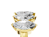 Yellow gold Five Stone Marquise Diamond Prong Set White Gold Band_24