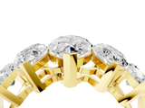 Yellow gold Five-Stone Marquise Diamond Prong Set White Gold Band_25