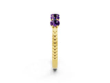 Yellow gold Five-Stone Round Amethyst Prong-Set Band_20