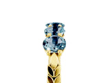 Yellow gold Five-Stone Round Aquamarine Prong-Set Band_23