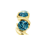 Yellow gold Five-Stone Round Blue Topaz Wave Band with Shared Prong Setting_11