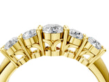 Yellow gold Five-Stone Round Brilliant Diamond Prong Set White Gold Band_20