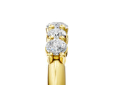 Yellow gold Five-Stone Round Brilliant Diamond Prong Set White Gold Band_21