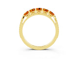 Yellow gold Five-Stone Round Citrine Prong-Set Band_21