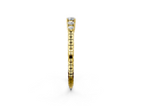 Yellow gold Five-Stone Round Cut Diamond Prong Set Eternity Band_6