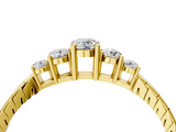 Yellow gold Five-Stone Round Cut Diamond Prong Set Eternity Band_8