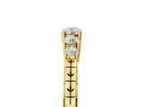 Yellow gold Five-Stone Round Cut Diamond Prong Set Eternity Band_9