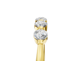 Yellow gold Five-Stone Round Cut Diamond Prong-Set Half Eternity Band_9