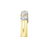 Yellow gold Five-Stone Round Diamond Channel Set Band with Shared Prong Setting_9