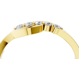 Yellow gold Five-Stone Round Diamond Crossover Band with Prong Setting_25