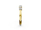 Yellow gold Five-Stone Round Diamond Half-Eternity Band with Prong Setting_6