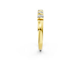 Yellow gold Five-Stone Round Diamond Half-Eternity Bar-Set Ring_6