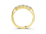 Yellow gold Five-Stone Round Diamond Prong-Set Band_40