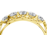 Yellow gold Five-Stone Round Diamond Prong-Set Band_41