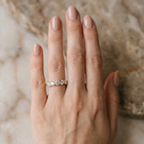 Yellow gold Five-Stone Round Diamond Prong-Set Band_49