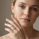 10K Yellow Gold Five-Stone Round Diamond Prong-Set Band