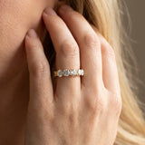 Yellow gold Five-Stone Round Diamond Prong-Set Band_51