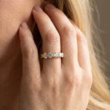 10K Yellow Gold Five-Stone Round Diamond Prong-Set Band