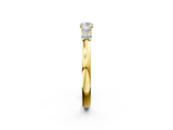 Yellow gold Five-Stone Round Diamond Prong Set Half Eternity Band_21