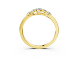 Yellow gold Five-Stone Round Diamond Prong Set Half Eternity Band_22