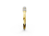 Yellow gold Five-Stone Round Diamond Prong Set Half-Eternity Band_26