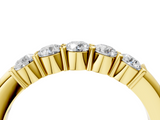 Yellow gold Five-Stone Round Diamond Prong Set Half-Eternity Band_28
