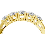 Yellow gold Five-Stone Round Diamond Prong Set White Gold Band_6
