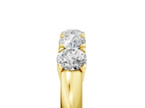 Yellow gold Five-Stone Round Diamond Prong Set White Gold Band_7
