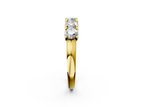 Yellow gold Five-Stone Round Diamond Prong-Set White Gold Band_87