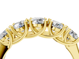 Yellow gold Five-Stone Round Diamond Prong-Set White Gold Band_89