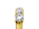 Yellow gold Five-Stone Round Diamond Prong-Set White Gold Band_90