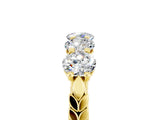 Yellow gold Five-Stone Round Moissanite Prong-Set Band_23