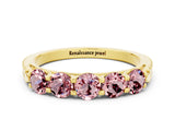 Yellow gold Five-Stone Round Morganite Prong-Set Band_18