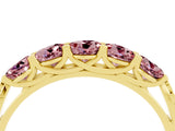 Yellow gold Five-Stone Round Morganite Prong-Set Band_22