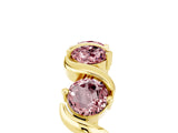 Yellow gold Five-Stone Round Morganite Wave Band with Shared Prong Setting_11