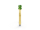 Yellow gold Five-Stone Round Peridot Prong-Set Band_20
