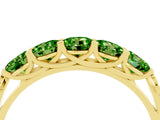 Yellow gold Five-Stone Round Peridot Prong-Set Band_22