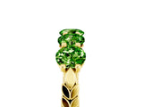 Yellow gold Five-Stone Round Peridot Prong-Set Band_23