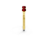 Yellow gold Five-Stone Round Ruby Prong-Set Band_20