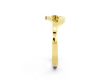 Yellow gold Five-Stone Round Yellow Sapphire Crossover Band with Prong Setting_20