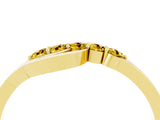 Yellow gold Five-Stone Round Yellow Sapphire Crossover Band with Prong Setting_22