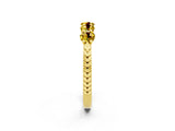 Yellow gold Five-Stone Round Yellow Sapphire Prong-Set Band_20