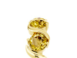 Yellow gold Five-Stone Round Yellow Sapphire Wave Band with Shared Prong Setting_11