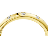 Yellow gold Flush Set Round Diamond Comfort Fit Band_76
