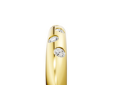Yellow gold Flush Set Round Diamond Comfort Fit Band_77