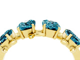 Yellow gold Four-Stone Elongated Cushion Blue Topaz Band with Nature-Inspired Prong Setting_10
