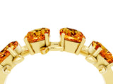 Yellow gold Four-Stone Elongated Cushion Citrine Band with Nature-Inspired Prong Setting_10