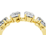Yellow gold Four-Stone Elongated Cushion Moissanite Band with Nature-Inspired Prong Setting_10