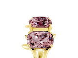 Yellow gold Four-Stone Elongated Cushion Morganite Band with Nature-Inspired Prong Setting_11